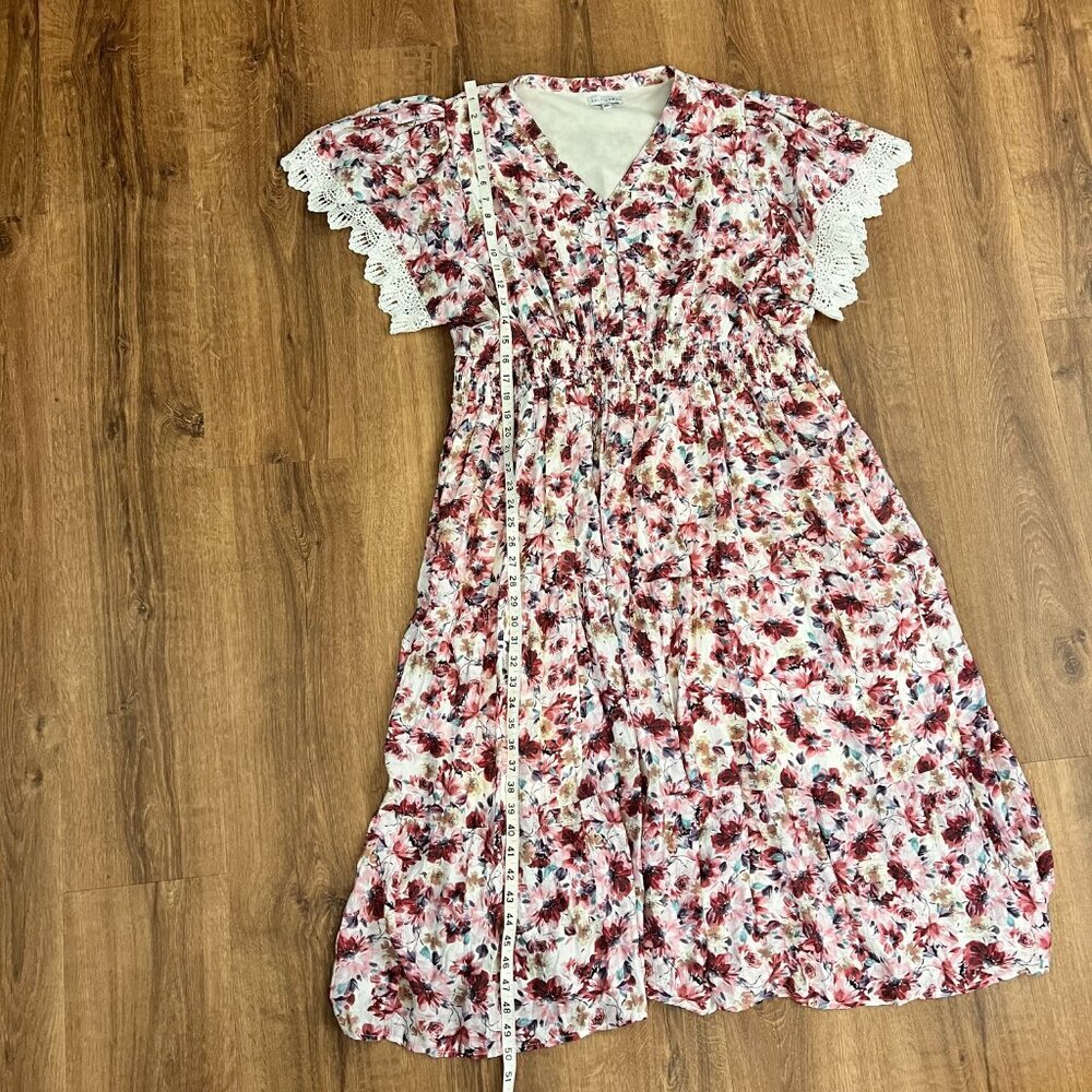 Baltic Born Aliyah Pink Floral Lace Sleeve Dress Sz 3XL - Picture 9 of 15